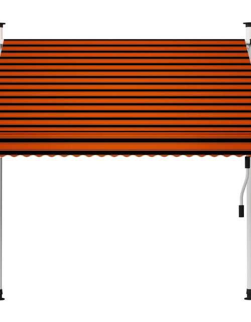 Загрузите изображение в средство просмотра галереи, Copertină retractabilă manual, portocaliu și maro, 200 cm - Lando

