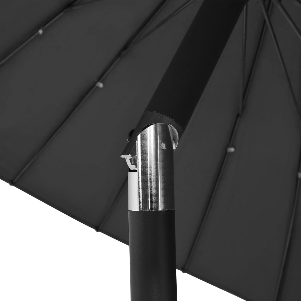 Umbrelă de soare de exterior, stâlp aluminiu, antracit, 270 cm Lando - Lando