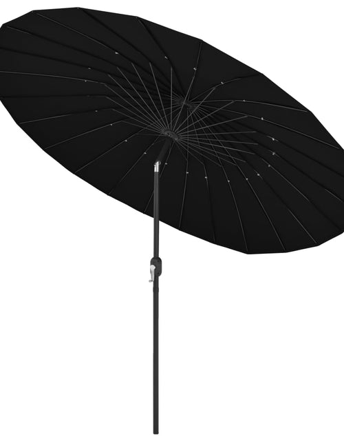 Încărcați imaginea în vizualizatorul Galerie, Umbrelă de soare de exterior, stâlp aluminiu, negru, 270 cm Lando - Lando
