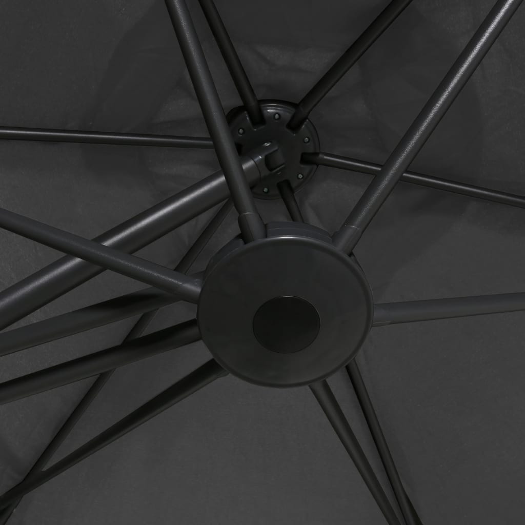 Umbrelă soare de exterior, stâlp din oțel, antracit, 300x250 cm Lando - Lando