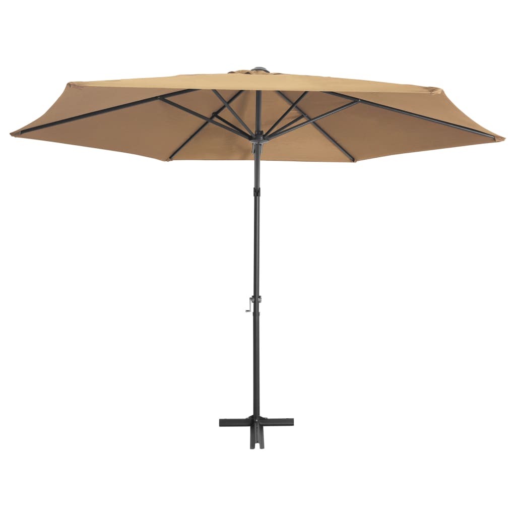 Umbrelă de soare de exterior, stâlp din oțel, gri taupe, 300 cm Lando - Lando