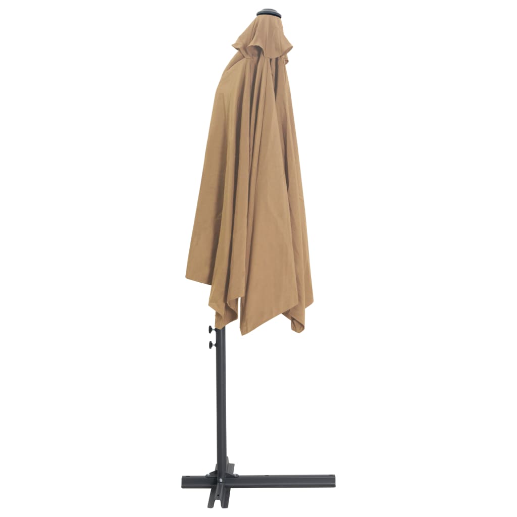 Umbrelă de soare de exterior, stâlp din oțel, gri taupe, 300 cm Lando - Lando