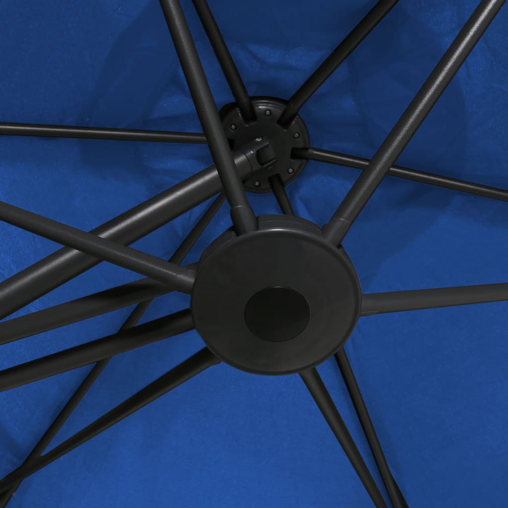 Umbrelă soare de exterior stâlp din oțel albastru azur 300 cm Lando - Lando