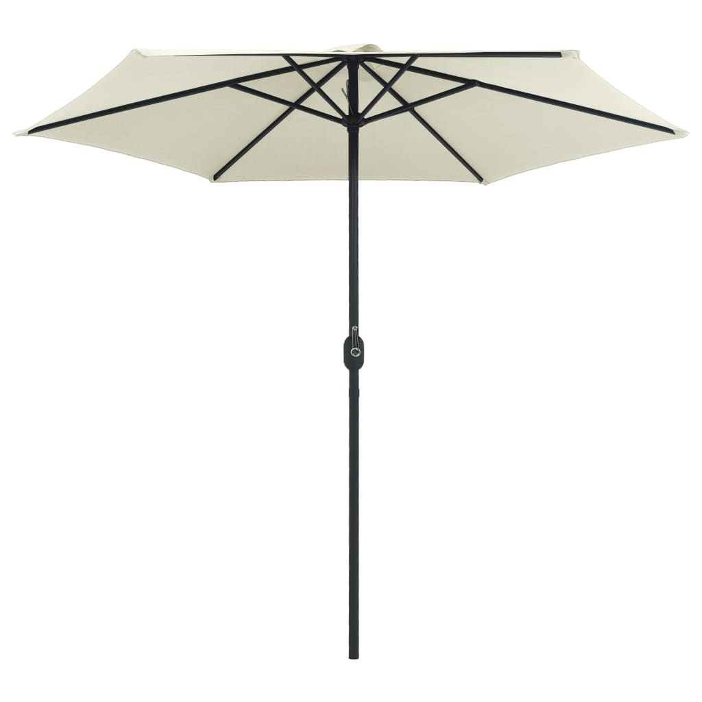 Umbrelă de soare cu stâlp aluminiu, alb nisipiu, 270 x 246 cm Lando - Lando