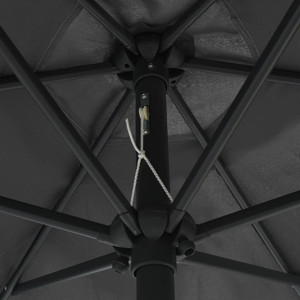 Umbrelă de soare cu stâlp aluminiu, antracit, 270 x 246 cm Lando - Lando