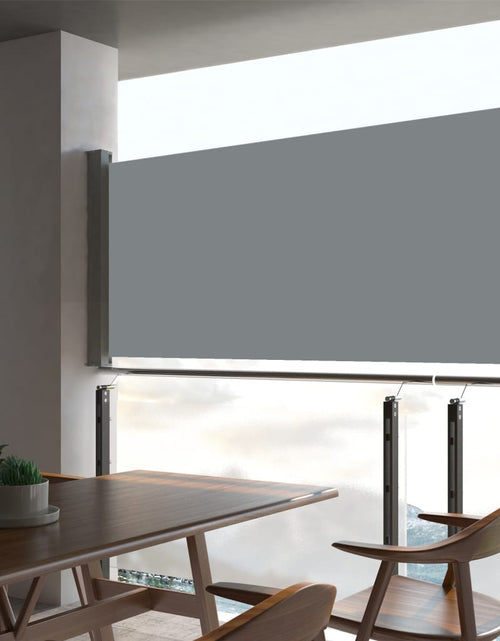 Încărcați imaginea în vizualizatorul Galerie, Copertină laterală retractabilă de terasă, gri, 60 x 300 cm - Lando
