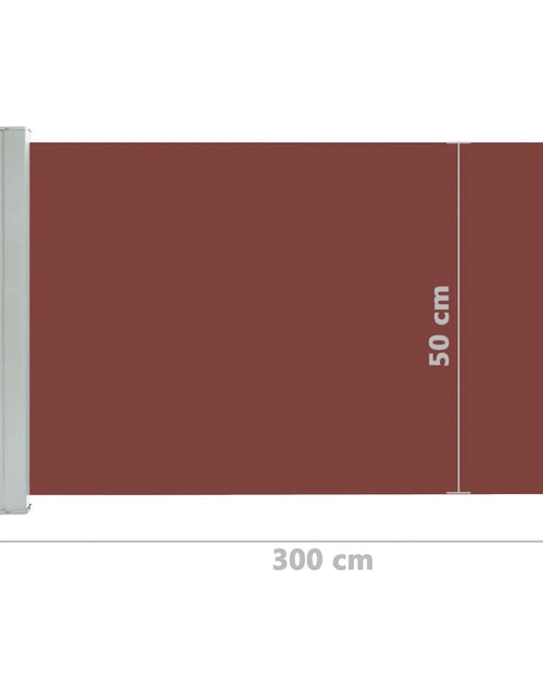 Încărcați imaginea în vizualizatorul Galerie, Copertină laterală retractabilă de terasă, maro, 60 x 300 cm - Lando
