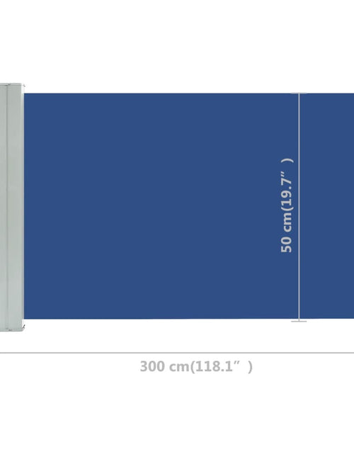 Încărcați imaginea în vizualizatorul Galerie, Copertină laterală retractabilă de terasă, albastru, 60x300 cm Lando - Lando
