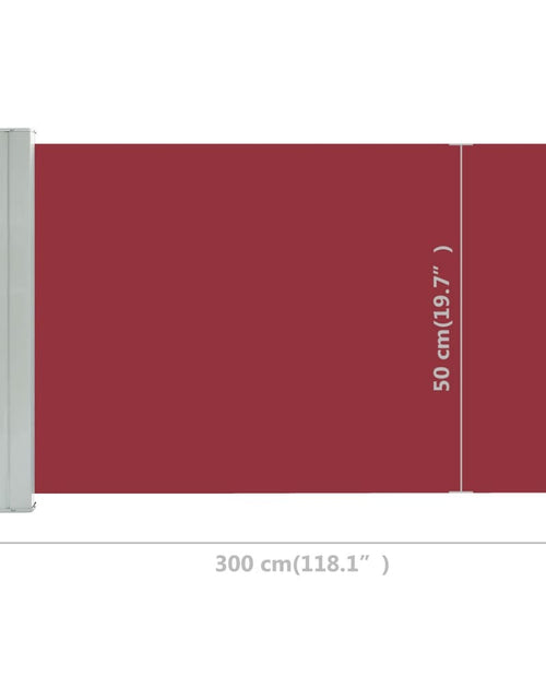 Încărcați imaginea în vizualizatorul Galerie, Copertină laterală retractabilă de terasă, roșu, 60 x 300 cm Lando - Lando
