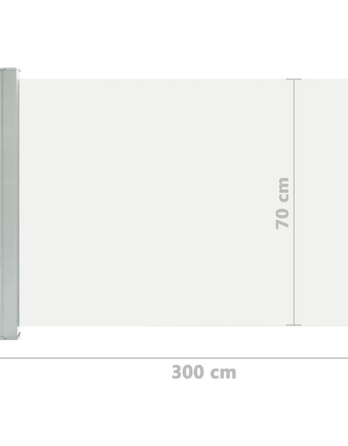 Загрузите изображение в средство просмотра галереи, Copertină laterală retractabilă de terasă, crem, 80 x 300 cm Lando - Lando
