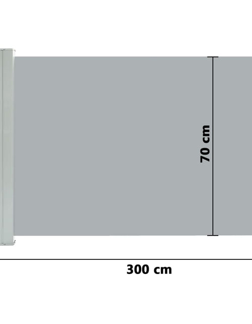 Загрузите изображение в средство просмотра галереи, Copertină laterală retractabilă de terasă, gri, 80 x 300 cm Lando - Lando
