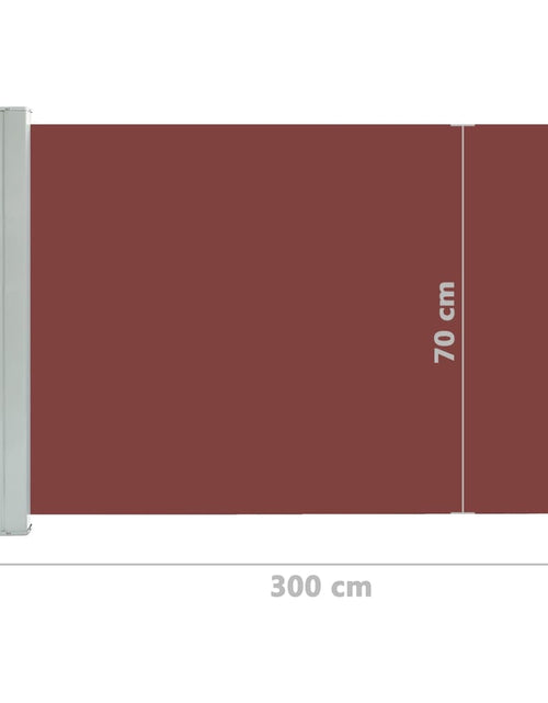 Încărcați imaginea în vizualizatorul Galerie, Copertină laterală retractabilă de terasă, maro, 80 x 300 cm Lando - Lando
