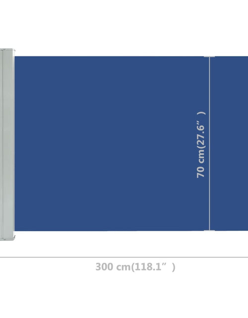 Încărcați imaginea în vizualizatorul Galerie, Copertină laterală retractabilă de terasă, albastru, 80x300 cm Lando - Lando
