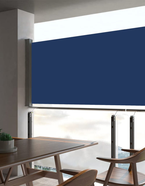 Încărcați imaginea în vizualizatorul Galerie, Copertină laterală retractabilă de terasă, albastru, 80x300 cm Lando - Lando
