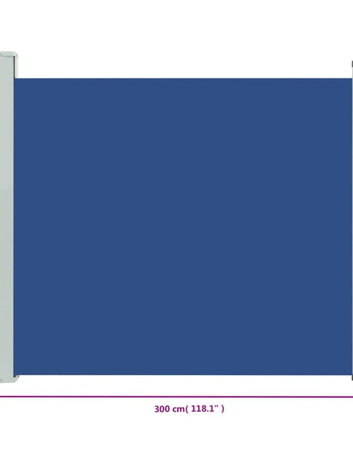 Încărcați imaginea în vizualizatorul Galerie, Copertină laterală retractabilă terasă, albastru, 100x300 cm - Lando
