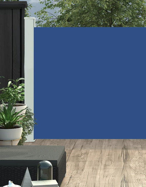 Încărcați imaginea în vizualizatorul Galerie, Copertină laterală retractabilă terasă, albastru, 100x300 cm - Lando
