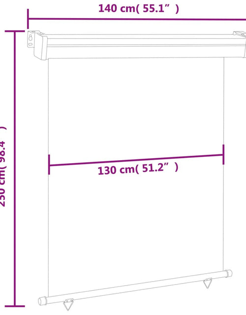 Загрузите изображение в средство просмотра галереи, Copertină laterală de balcon, roșu, 140 x 250 cm - Lando
