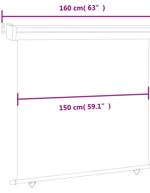 Загрузите изображение в средство просмотра галереи, Copertină laterală de balcon, negru, 160 x 250 cm - Lando
