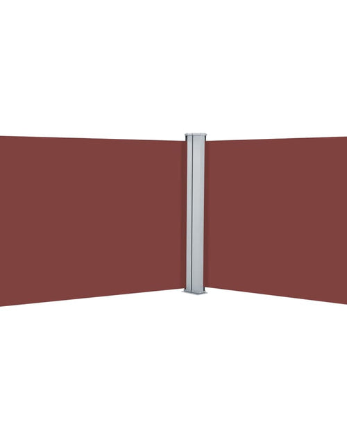 Загрузите изображение в средство просмотра галереи, Copertină laterală retractabilă, maro, 120 x 1000 cm - Lando
