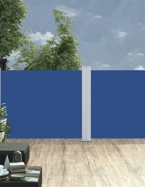 Загрузите изображение в средство просмотра галереи, Copertină laterală retractabilă, albastru, 140 x 1000 cm - Lando
