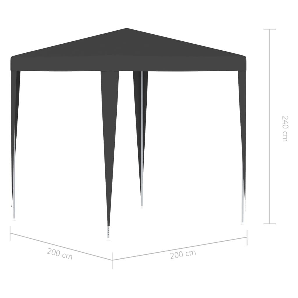 Cort de petrecere profesional, antracit, 2 x 2 m - Lando