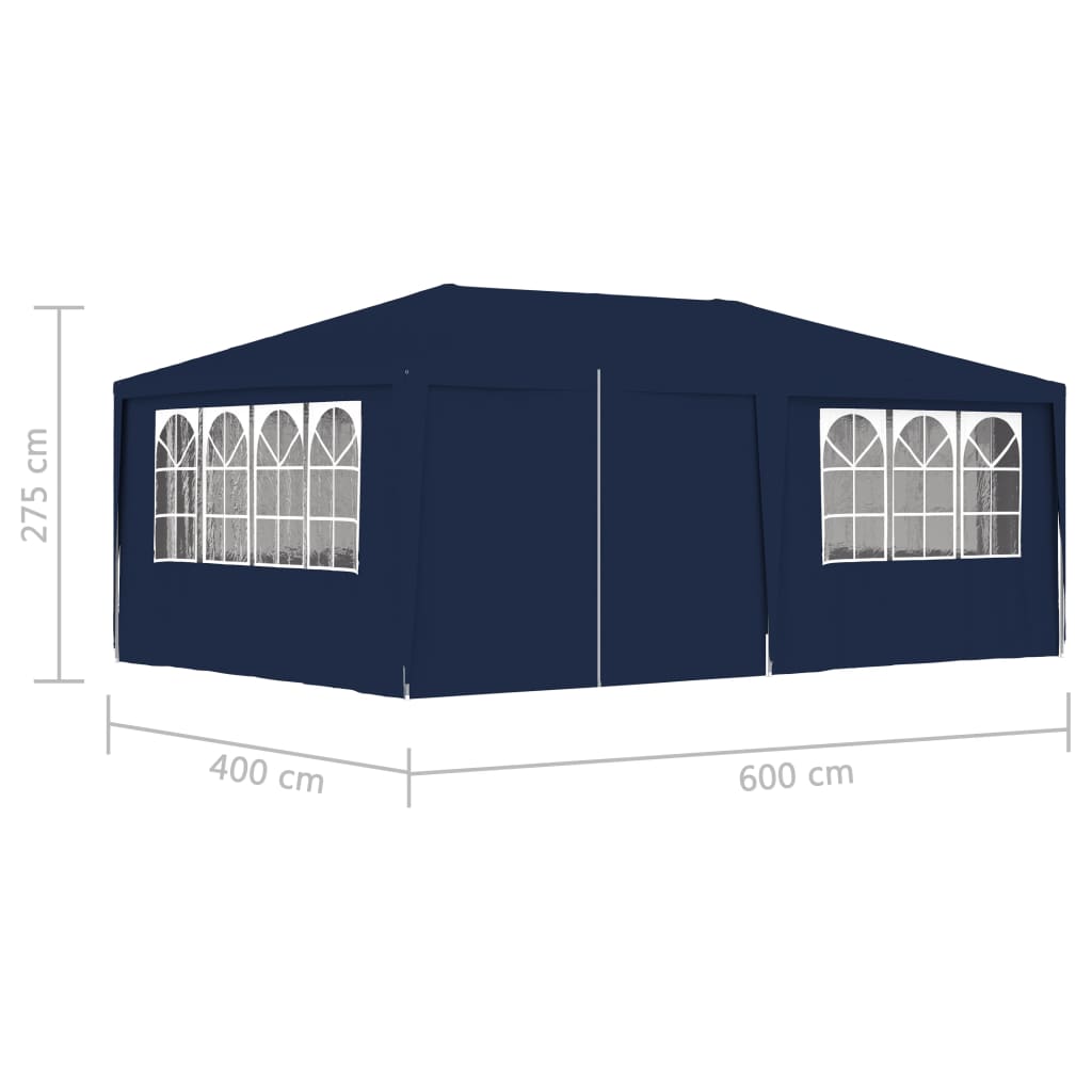 Cort de petrecere profesional cu pereți albastru 4x6 m 90 g/m² - Lando