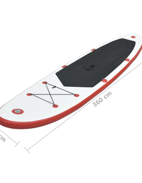 Загрузите изображение в средство просмотра галереи, Set placă stand up paddle SUP surf gonflabilă, roșu și alb Lando - Lando
