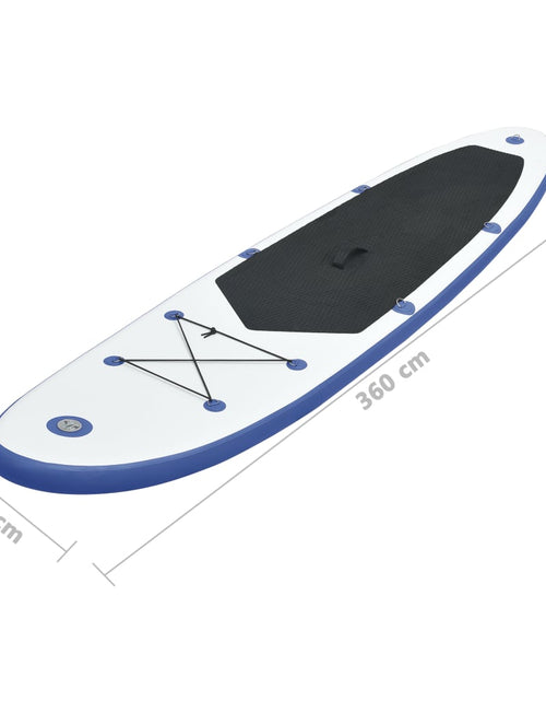 Загрузите изображение в средство просмотра галереи, Set placă stand up paddle SUP surf gonflabilă, albastru și alb Lando - Lando
