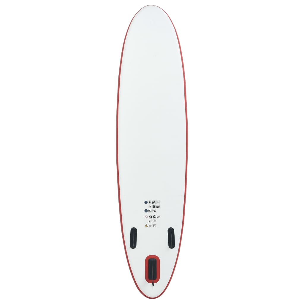 Set placă stand up paddle SUP surf gonflabilă, roșu și alb - Lando