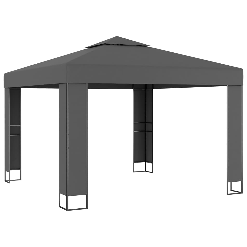Pavilion cu acoperiș dublu, antracit, 3 x 3 m Lando - Lando
