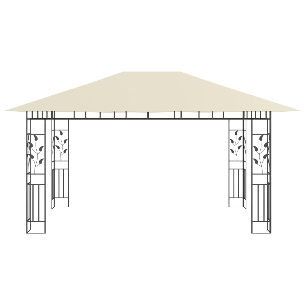 Pavilion cu plasă anti-țânțari, crem, 4x3x2,73 m, 180 g/m² Lando - Lando