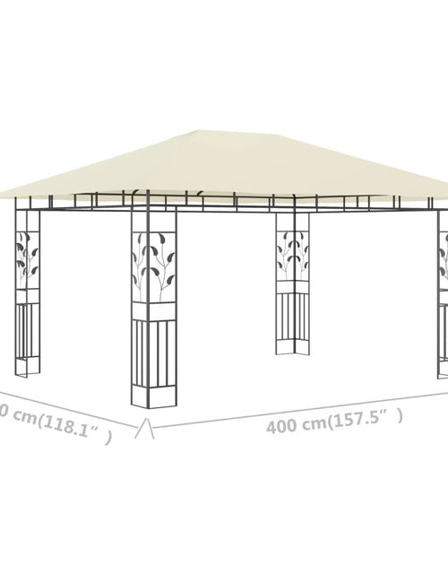 Încărcați imaginea în vizualizatorul Galerie, Pavilion cu plasă anti-țânțari, crem, 4x3x2,73 m, 180 g/m² Lando - Lando
