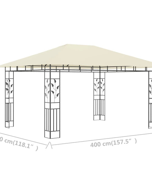 Загрузите изображение в средство просмотра галереи, Pavilion cu plasă anti-țânțari, crem, 4x3x2,73 m, 180 g/m² Lando - Lando
