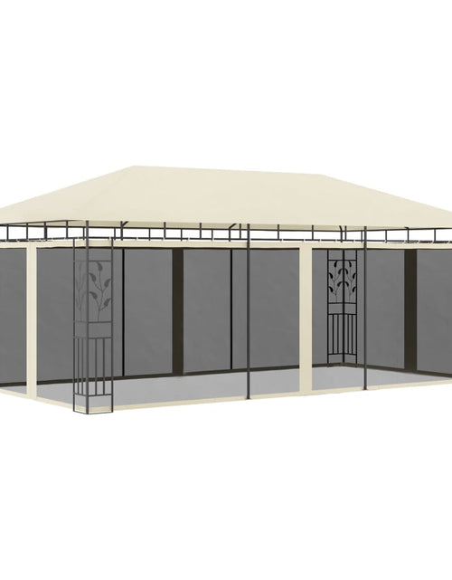 Încărcați imaginea în vizualizatorul Galerie, Pavilion cu plasă anti-țânțari, crem, 6 x 3 x 2,73 m Lando - Lando
