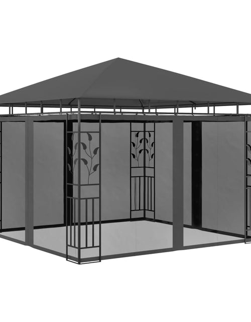 Загрузите изображение в средство просмотра галереи, Pavilion cu plasă anti-țânțari, antracit, 3x3x2,73 m, 180 g/m² Lando - Lando
