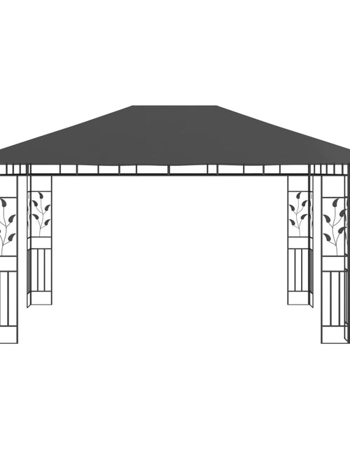 Загрузите изображение в средство просмотра галереи, Pavilion cu plasă anti-țânțari, antracit, 4 x 3 x 2,73 m Lando - Lando
