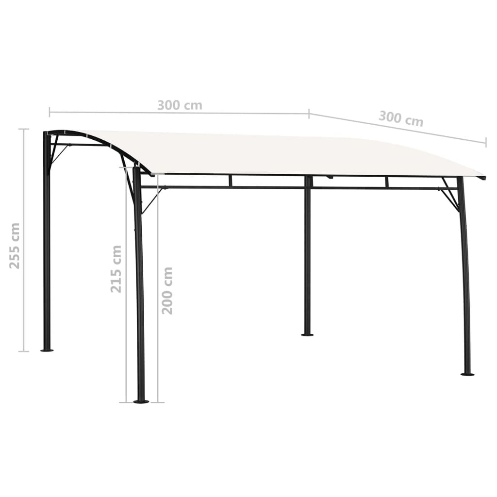 Copertină pavilion de grădină, crem, 3x3x2,55 m Lando - Lando