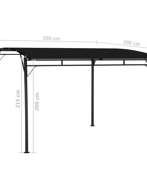 Загрузите изображение в средство просмотра галереи, Copertină pavilion de grădină, antracit, 3x3x2,55 m Lando - Lando
