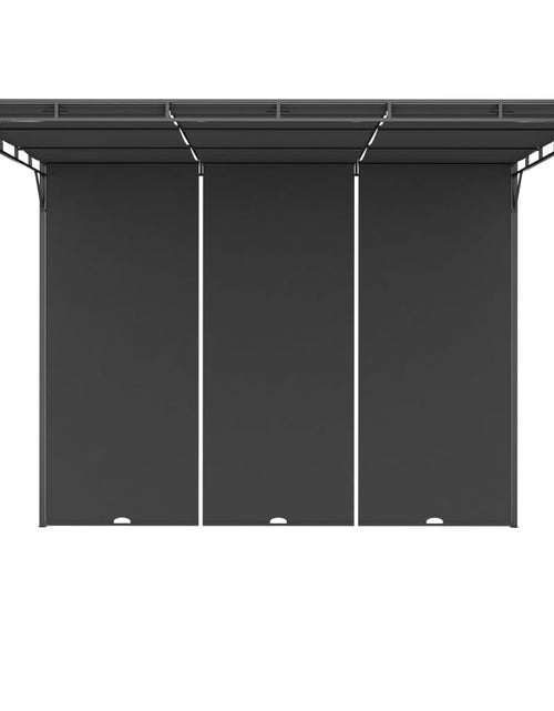 Загрузите изображение в средство просмотра галереи, Pavilion de grădină cu perdea laterală, antracit, 3x3x2,25 m Lando - Lando
