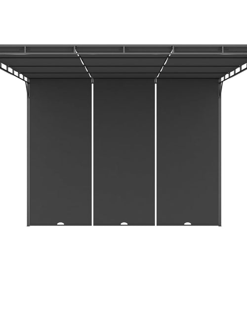 Загрузите изображение в средство просмотра галереи, Pavilion de grădină cu perdea laterală, antracit, 4x3x2,25 m Lando - Lando
