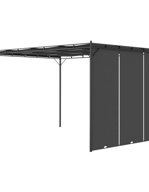 Încărcați imaginea în vizualizatorul Galerie, Pavilion de grădină cu perdea laterală, antracit, 4x3x2,25 m Lando - Lando
