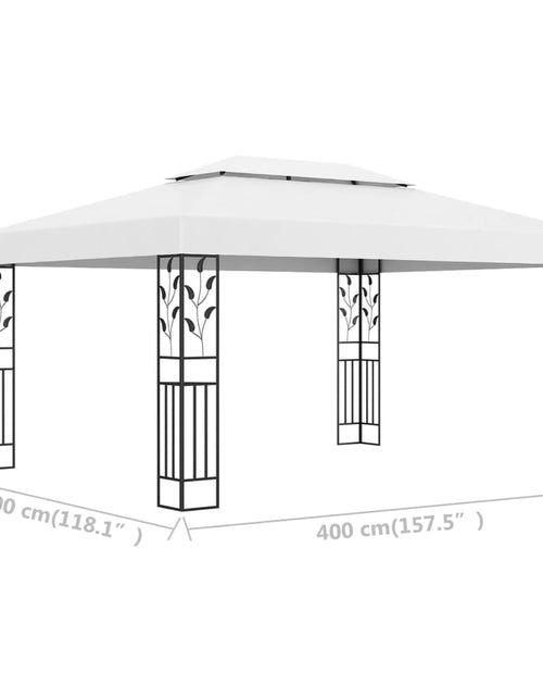 Încărcați imaginea în vizualizatorul Galerie, Pavilion cu acoperiș dublu, alb, 3 x 4 m. Lando - Lando
