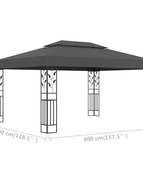 Загрузите изображение в средство просмотра галереи, Pavilion cu acoperiș dublu, antracit, 3 x 4 m Lando - Lando
