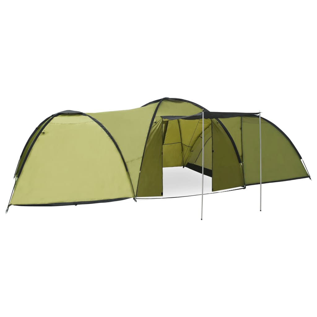 Cort camping tip iglu, 8 persoane, verde, 650 x 240 x 190 cm Lando - Lando