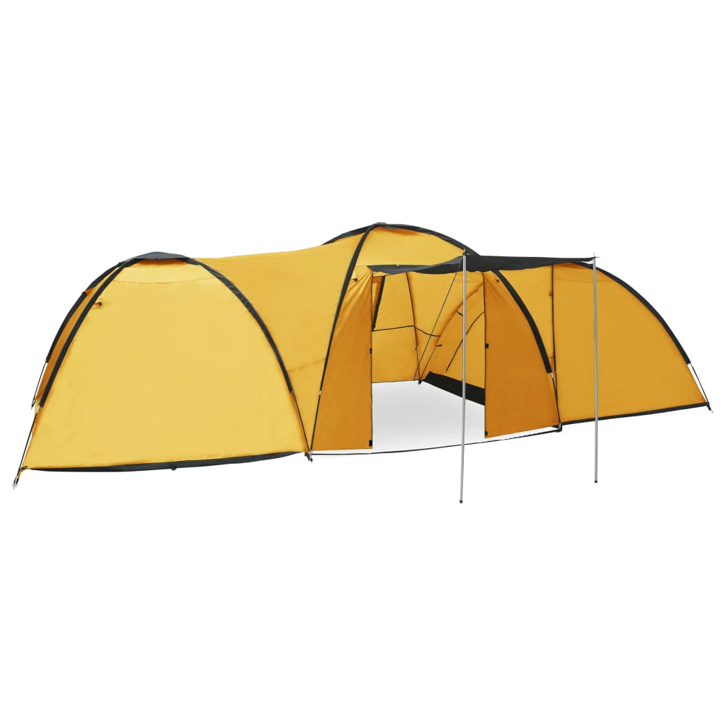 Cort camping tip iglu, 8 persoane, galben, 650 x 240 x 190 cm Lando - Lando