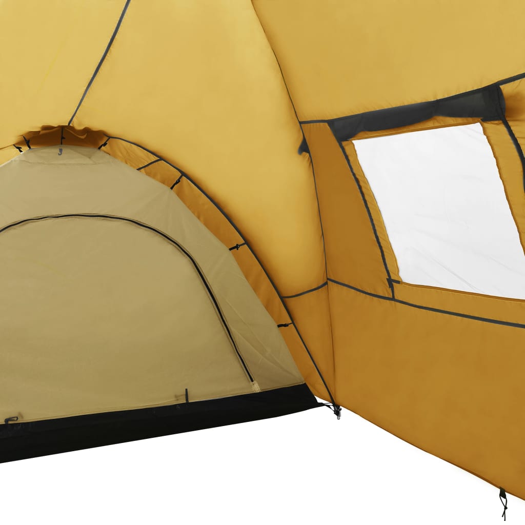 Cort camping tip iglu, 8 persoane, galben, 650 x 240 x 190 cm Lando - Lando