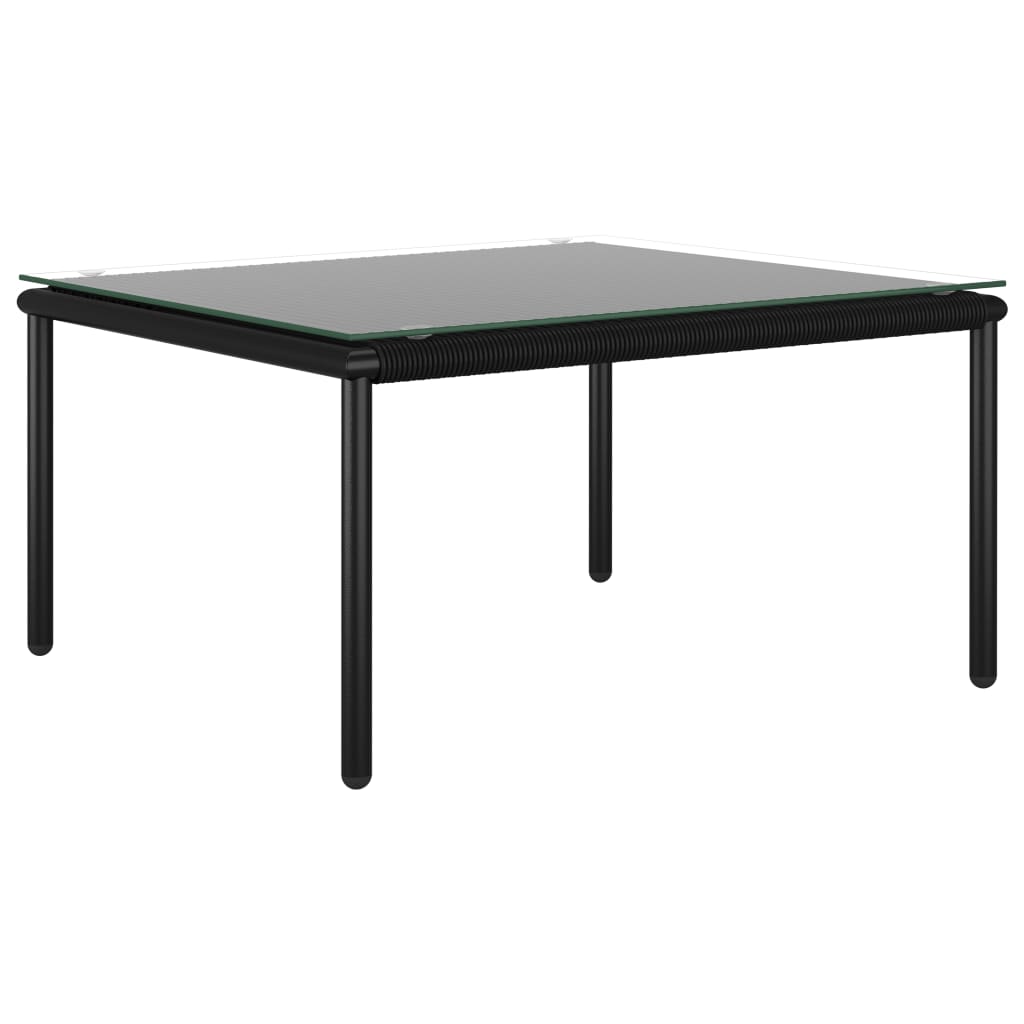 Set mobilier de grădină cu perne, 6 piese, negru, PVC Lando - Lando