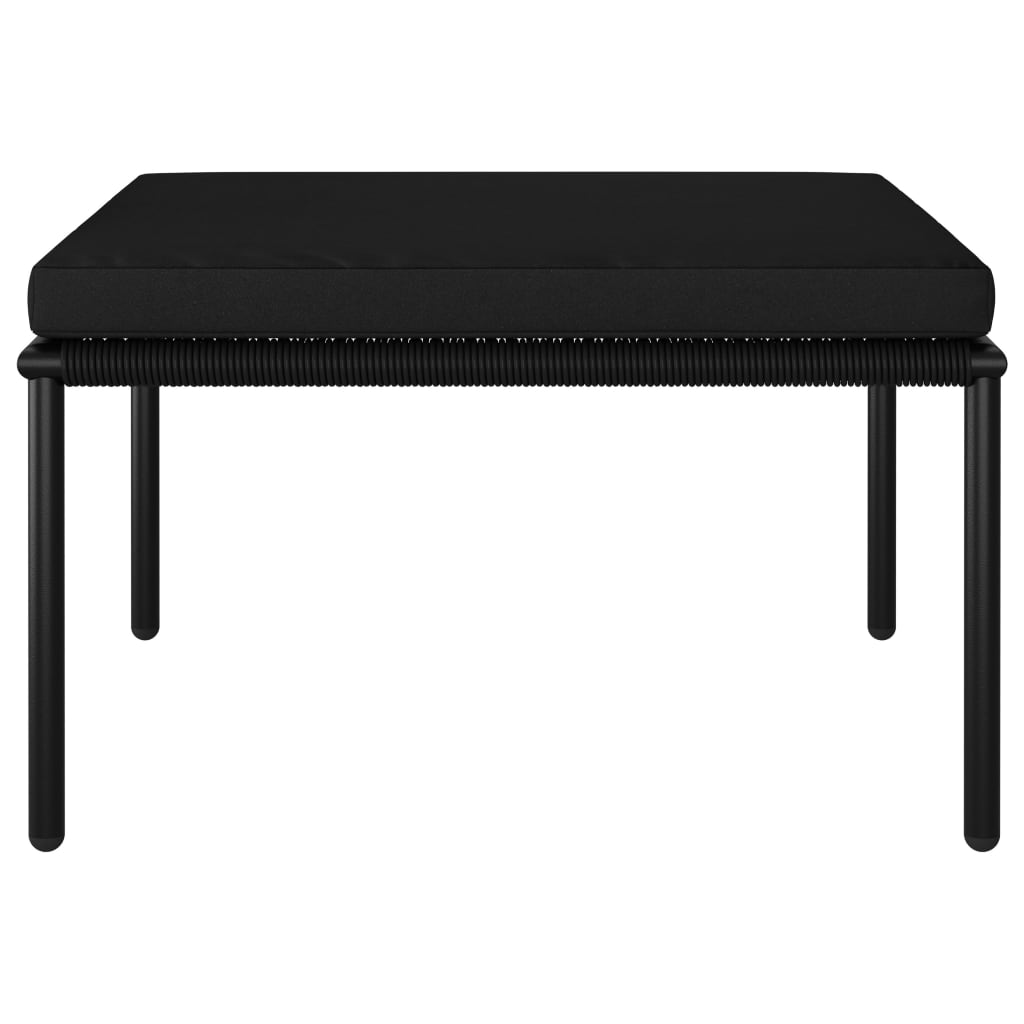 Set mobilier de grădină cu perne, 8 piese, negru, PVC Lando - Lando