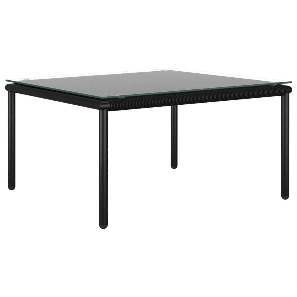 Set mobilier de grădină cu perne, 8 piese, negru, PVC Lando - Lando