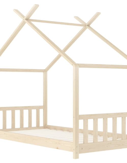 Încărcați imaginea în vizualizatorul Galerie, Cadru de pat pentru copii, 70 x 140 cm, lemn masiv de pin Lando - Lando
